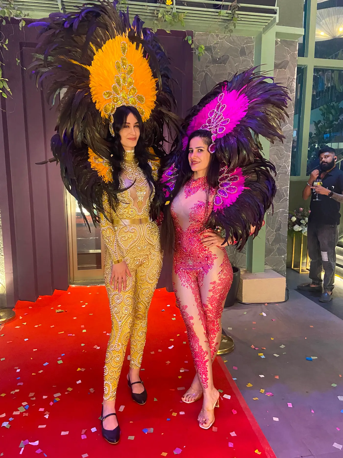 Costumed performers at a brand event